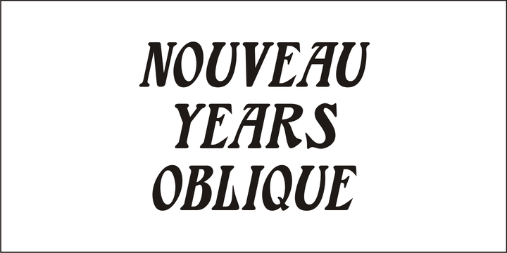 Пример шрифта Nouveau Years JNL Oblique